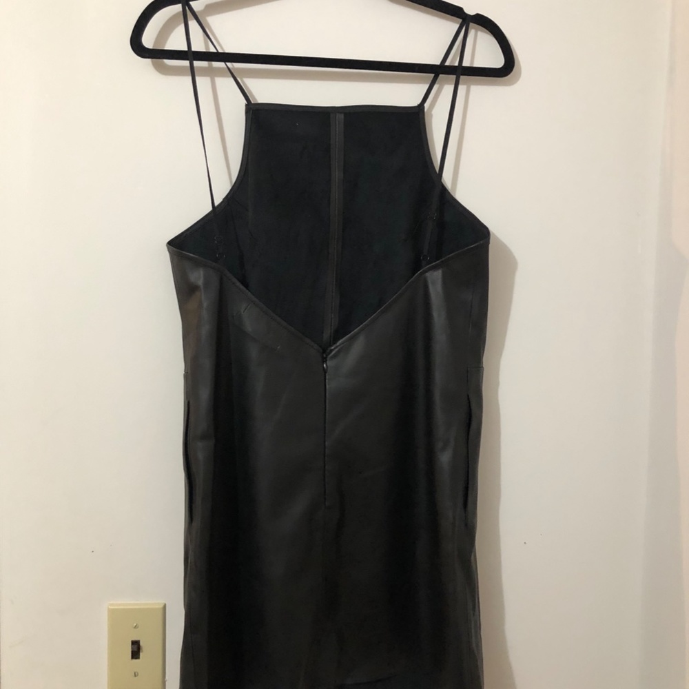 NWT UO Camila Faux Leather Square-Neck Mini Dress/ Size: M - Picture 5 of 6